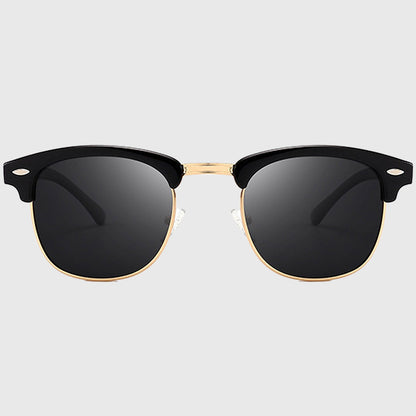 Anna-Kaci Men's Polarized Clubmaster Sunglasses-Metal & PC Frame Retro Style Shades