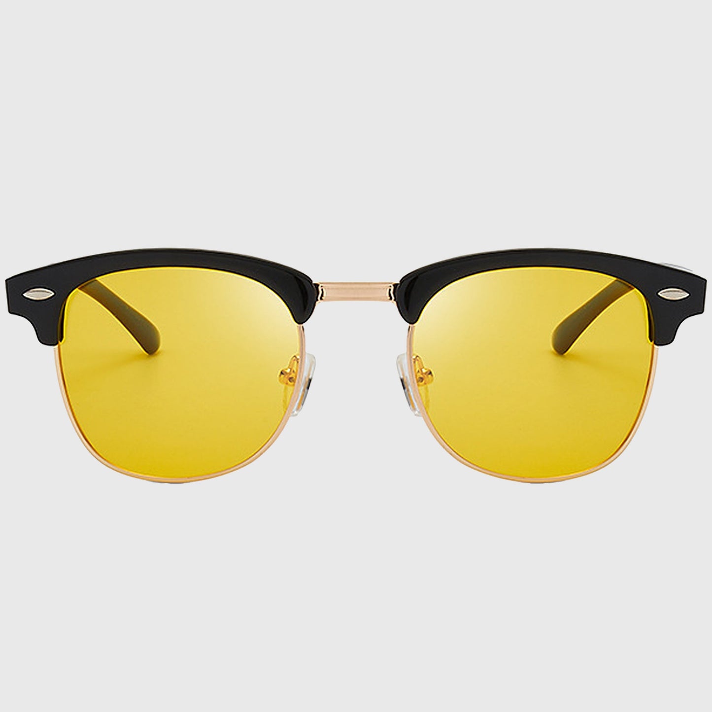 Anna-Kaci Men's Polarized Clubmaster Sunglasses-Metal & PC Frame Retro Style Shades