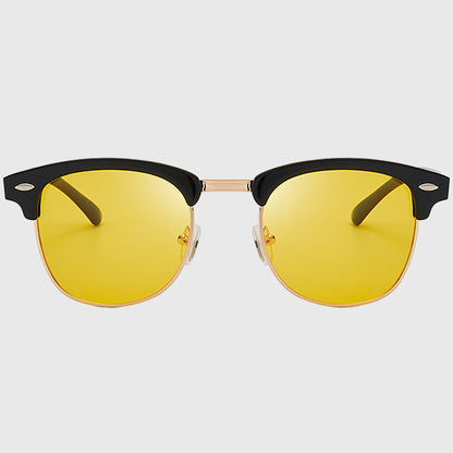 Anna-Kaci Men's Polarized Clubmaster Sunglasses-Metal & PC Frame Retro Style Shades