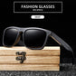 Anna-Kaci Men's Wooden Frame Polarized Sunglasses-UV400 Protection