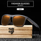 Anna-Kaci Men's Wooden Frame Polarized Sunglasses-UV400 Protection