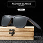 Anna-Kaci Men's Wooden Frame Polarized Sunglasses-UV400 Protection