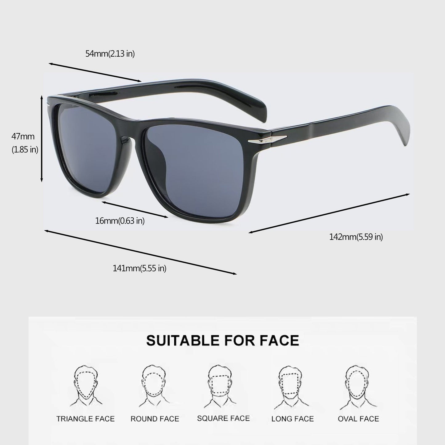 Anna-Kaci Unisex Polarized Sunglasses-Lightweight for Men & Women