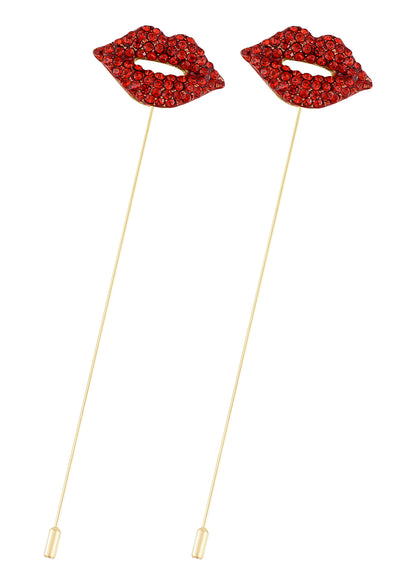 Alilang Vintage Hat Pin 5 inch Long Handle Golden Tone Lapel Pins Tie Scarf Brooch Jewelry Accessories Pack of 2/3