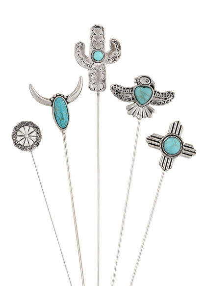 Alilang Vintage Hat Pin 5 inch Long Handle Golden Tone Lapel Pins Tie Scarf Brooch Jewelry Accessories Pack of 2/3