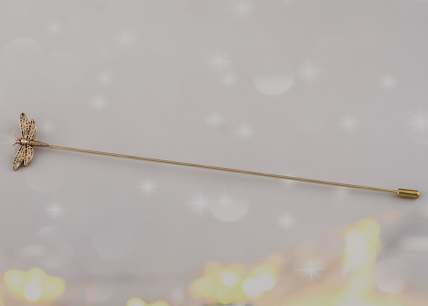 Alilang Vintage Gold Tone Star Bat Butterfly Shaped Hat Pin Textured Embossed Design