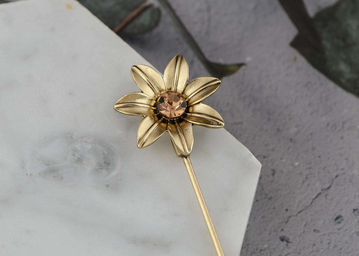 Alilang Women's Elegant Vintage Hat Pin Bendable Long Needle Lapel Pins Brooches on Hair Hat Scarf