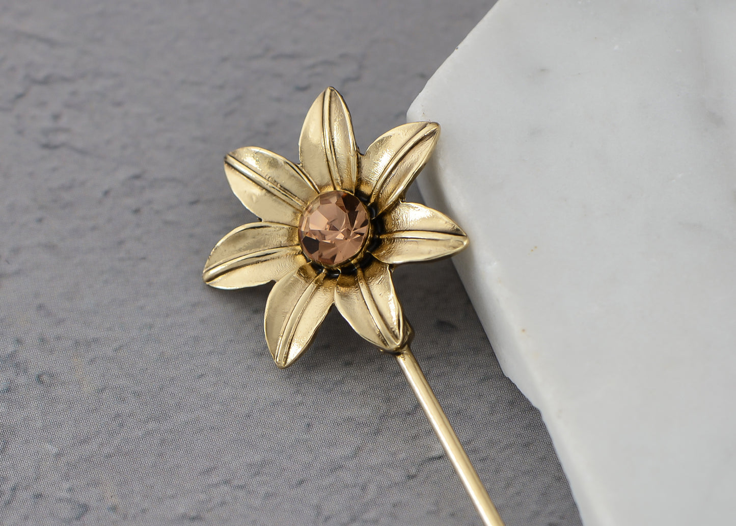 Alilang Women's Elegant Vintage Hat Pin Bendable Long Needle Lapel Pins Brooches on Hair Hat Scarf