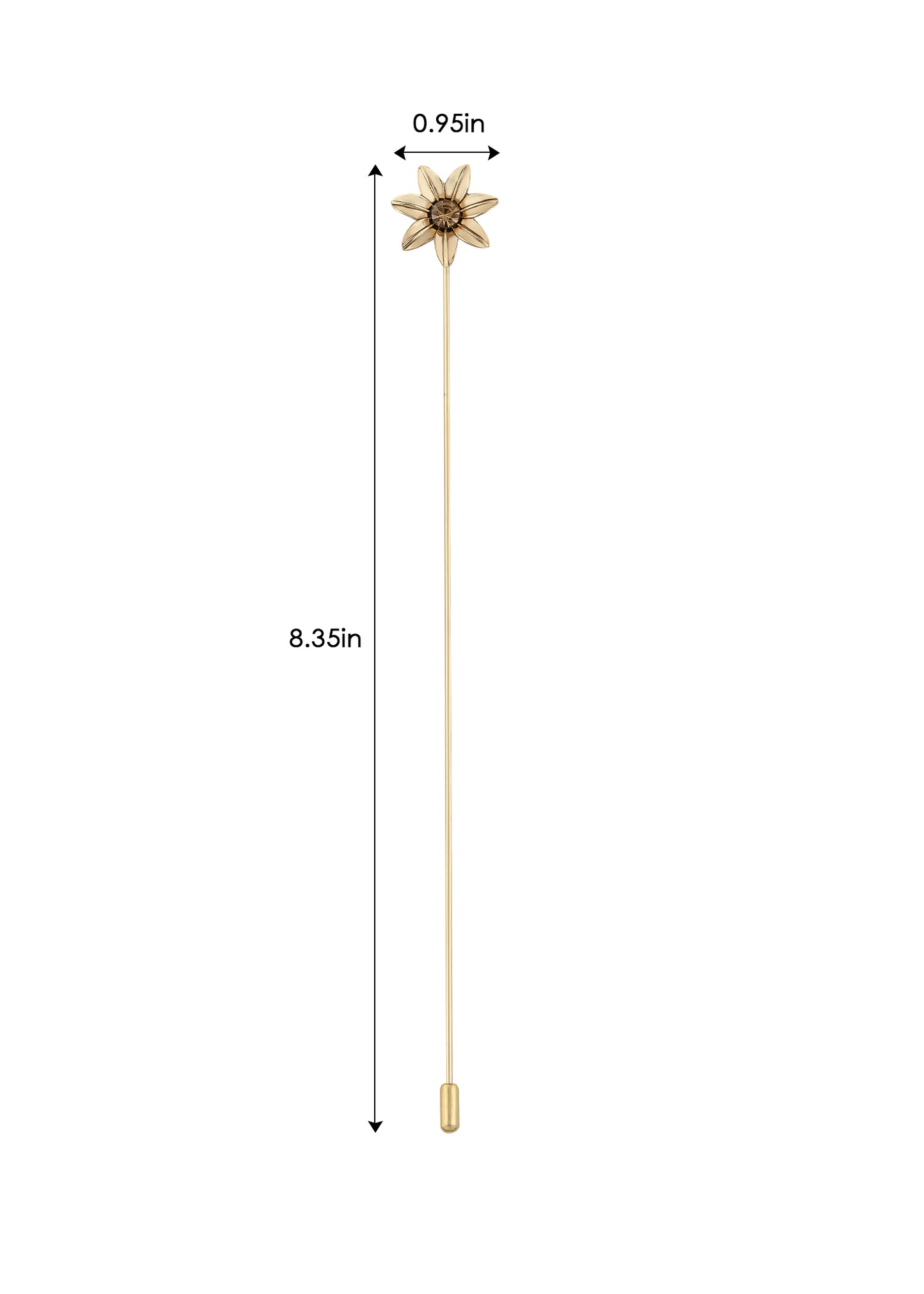 Alilang Women's Elegant Vintage Hat Pin Bendable Long Needle Lapel Pins Brooches on Hair Hat Scarf