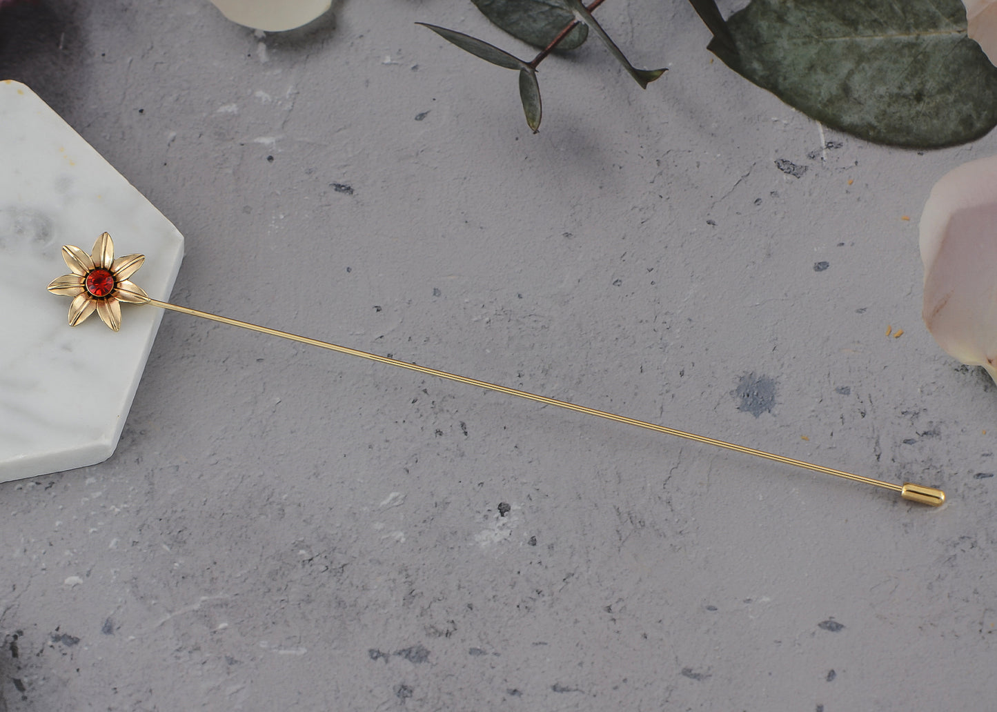 Alilang Women's Elegant Vintage Hat Pin Bendable Long Needle Lapel Pins Brooches on Hair Hat Scarf