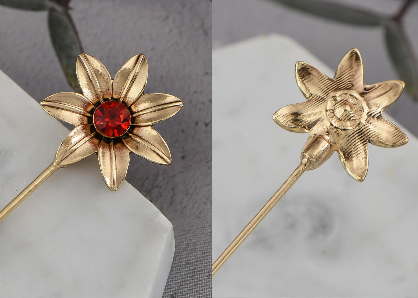 Alilang Women's Elegant Vintage Hat Pin Bendable Long Needle Lapel Pins Brooches on Hair Hat Scarf