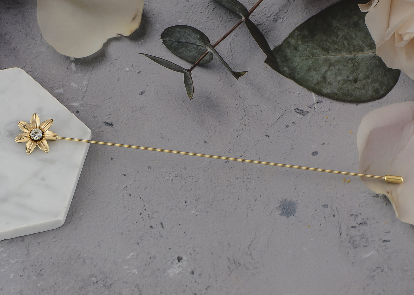 Alilang Women's Elegant Vintage Hat Pin Bendable Long Needle Lapel Pins Brooches on Hair Hat Scarf