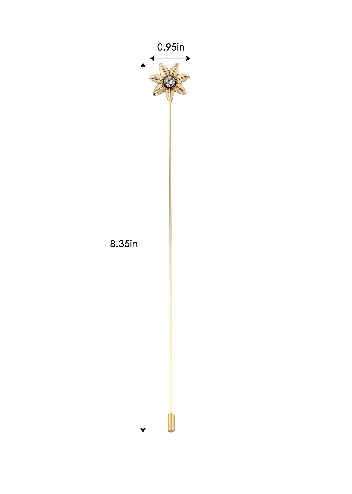 Alilang Women's Elegant Vintage Hat Pin Bendable Long Needle Lapel Pins Brooches on Hair Hat Scarf