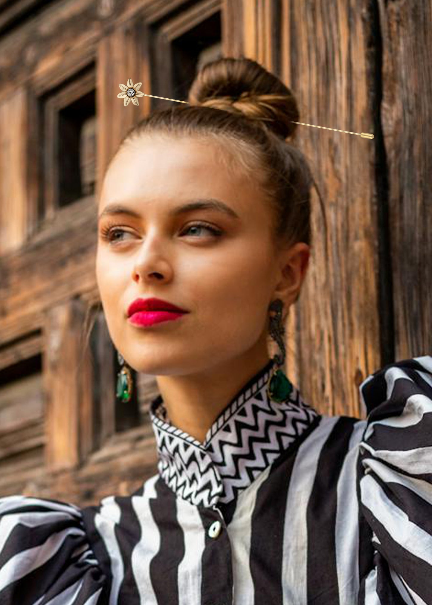 Alilang Women's Elegant Vintage Hat Pin Bendable Long Needle Lapel Pins Brooches on Hair Hat Scarf