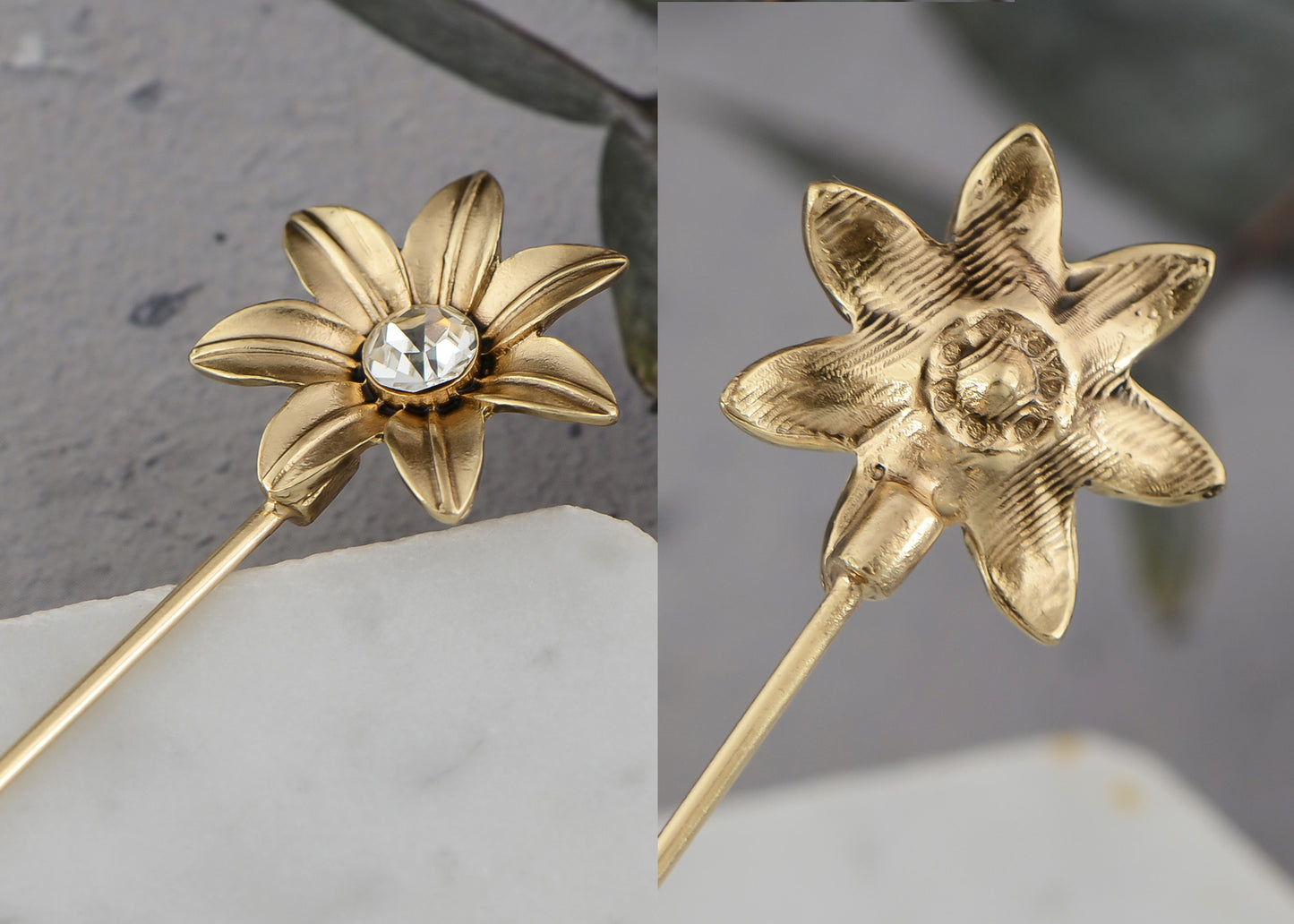 Alilang Women's Elegant Vintage Hat Pin Bendable Long Needle Lapel Pins Brooches on Hair Hat Scarf