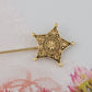 Alilang Vintage Gold Tone Star Bat Butterfly Shaped Hat Pin Textured Embossed Design