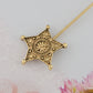 Alilang Vintage Gold Tone Star Bat Butterfly Shaped Hat Pin Textured Embossed Design