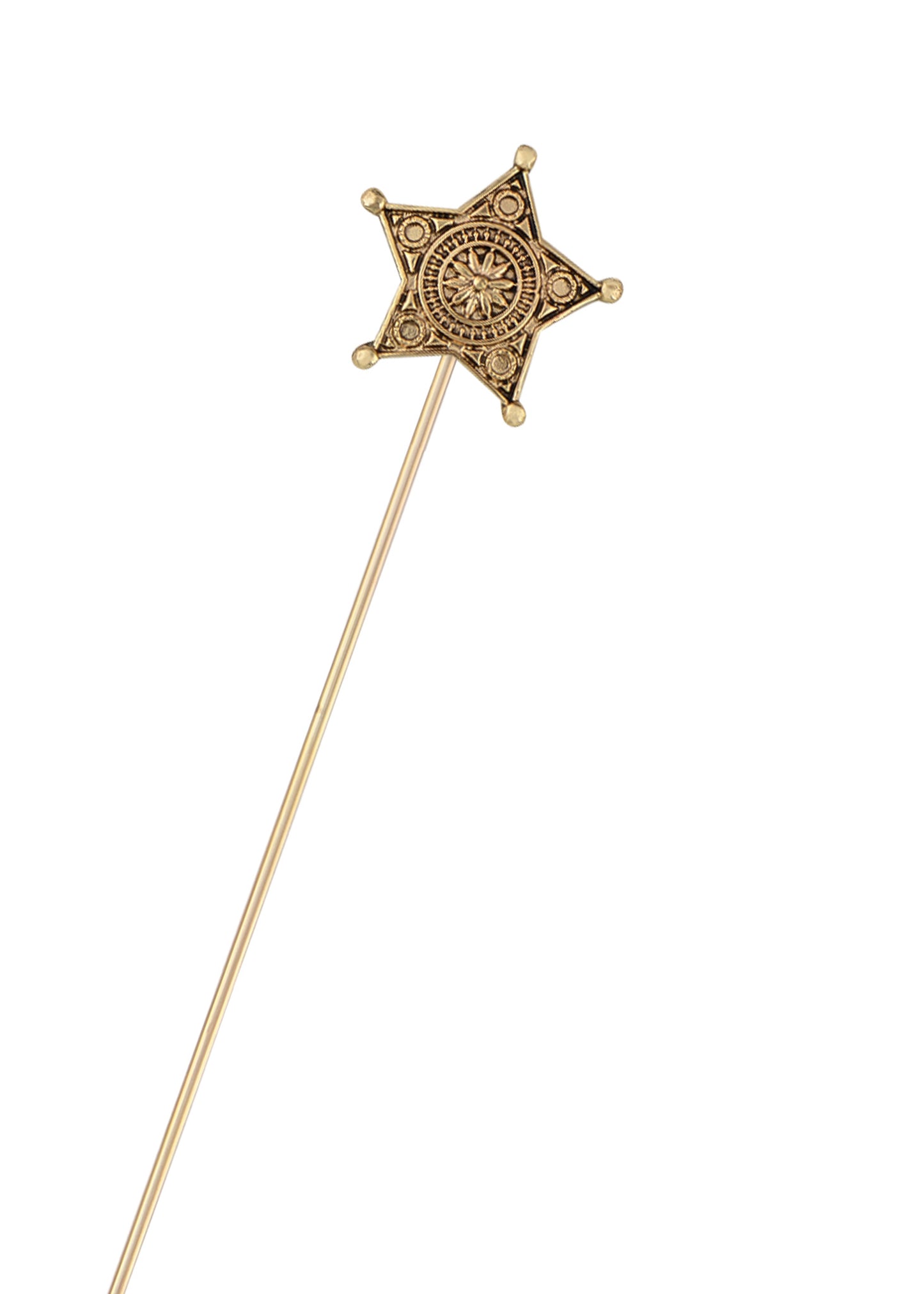 Alilang Vintage Gold Tone Star Bat Butterfly Shaped Hat Pin Textured Embossed Design