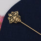 Alilang Vintage Gold Tone Star Bat Butterfly Shaped Hat Pin Textured Embossed Design