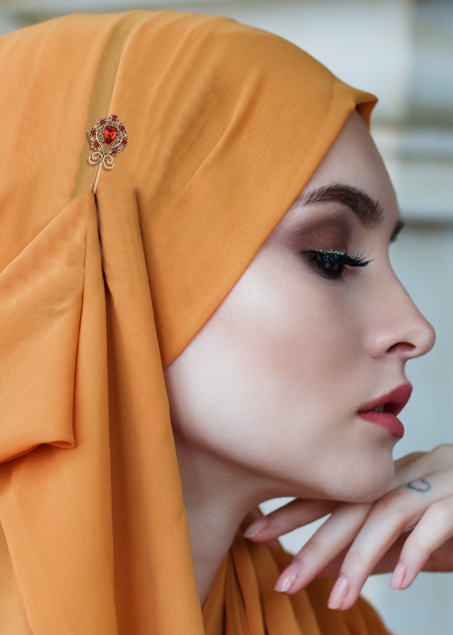 Alilang Women's Elegant Vintage Hat Pin Bendable Long Needle Lapel Pins Brooches on Hair Hat Scarf