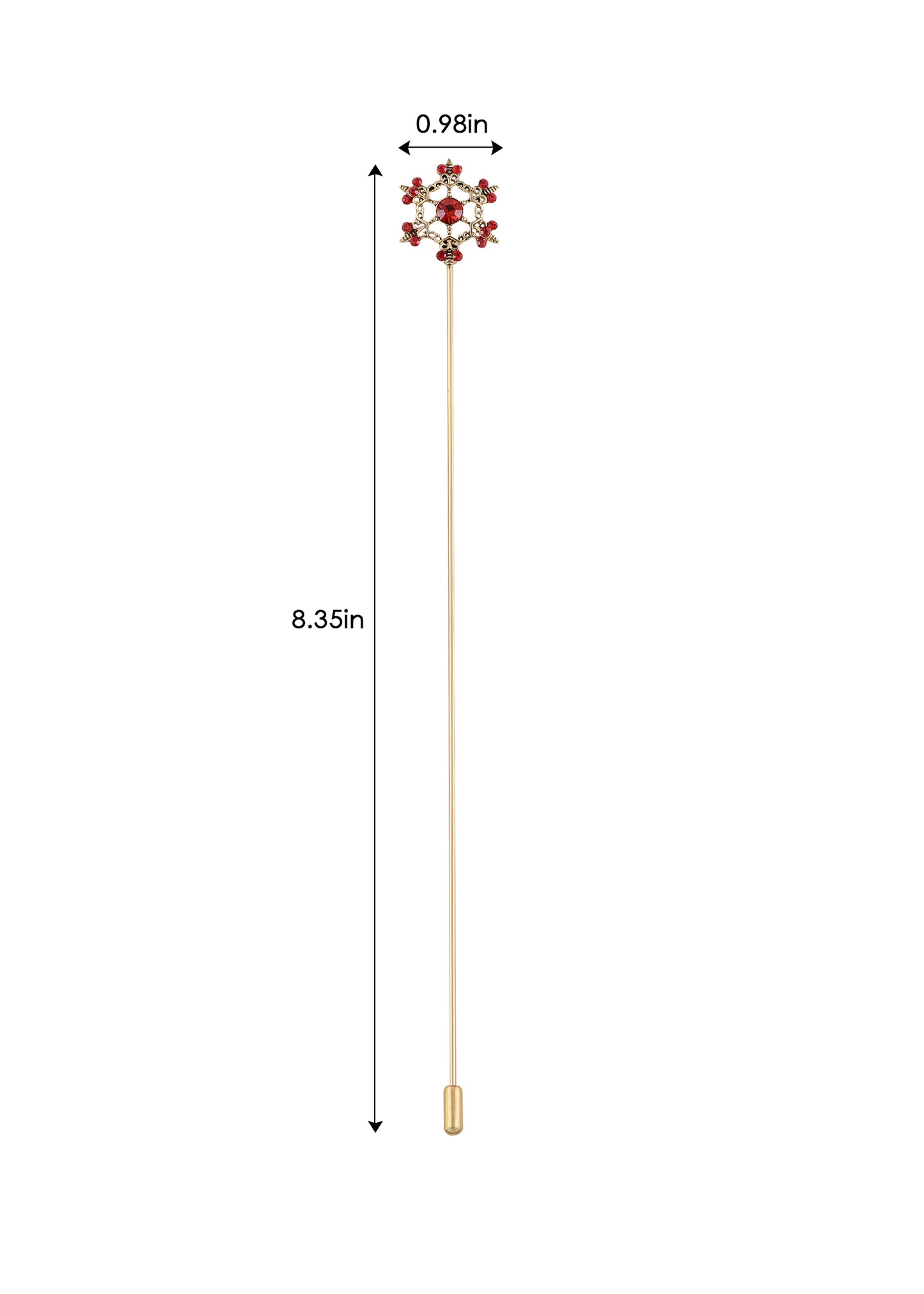 Alilang Women's Elegant Vintage Hat Pin Bendable Long Needle Lapel Pins Brooches on Hair Hat Scarf