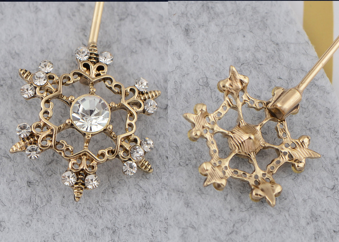 Alilang Women's Elegant Vintage Hat Pin Bendable Long Needle Lapel Pins Brooches on Hair Hat Scarf