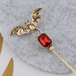Alilang Vintage Gold Tone Star Bat Butterfly Shaped Hat Pin Textured Embossed Design