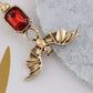 Alilang Vintage Gold Tone Star Bat Butterfly Shaped Hat Pin Textured Embossed Design