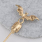 Alilang Vintage Gold Tone Star Bat Butterfly Shaped Hat Pin Textured Embossed Design