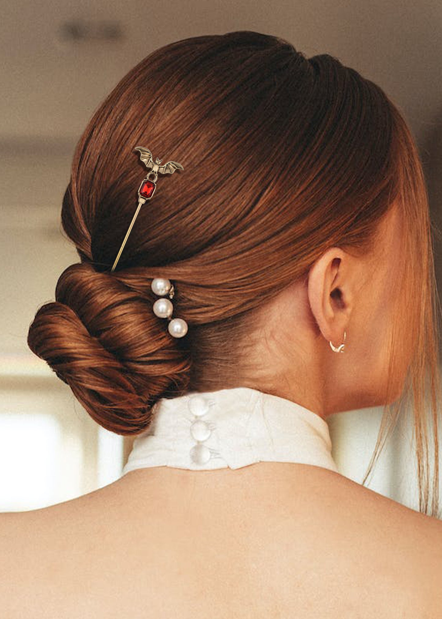 Alilang Vintage Gold Tone Star Bat Butterfly Shaped Hat Pin Textured Embossed Design