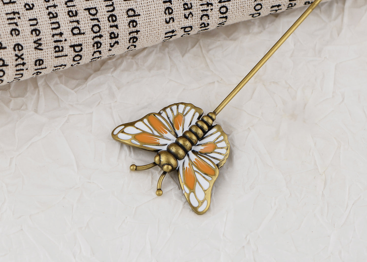 Alilang Vintage Gold Tone Star Bat Butterfly Shaped Hat Pin Textured Embossed Design