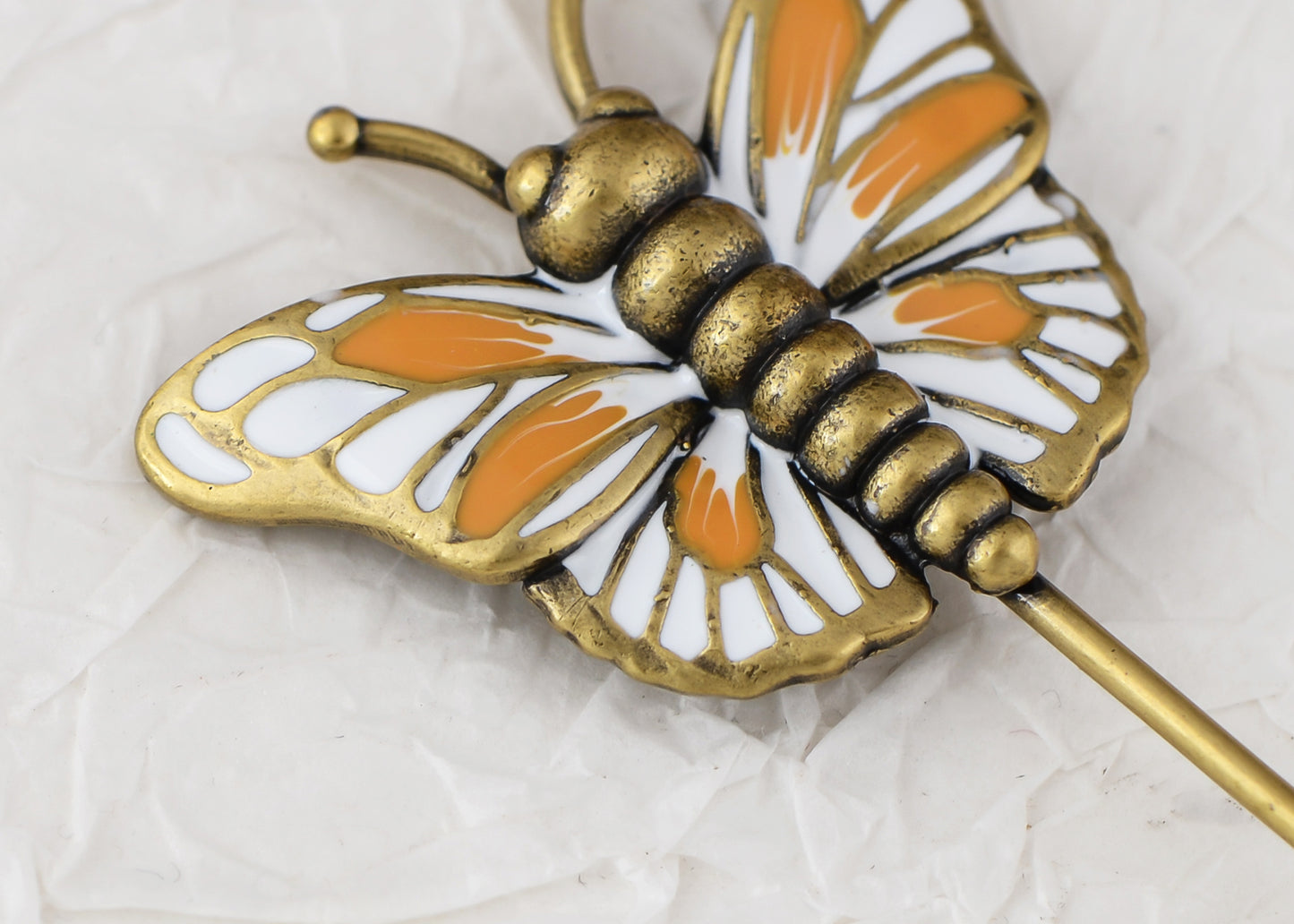 Alilang Vintage Gold Tone Star Bat Butterfly Shaped Hat Pin Textured Embossed Design