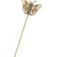 Alilang Vintage Gold Tone Star Bat Butterfly Shaped Hat Pin Textured Embossed Design