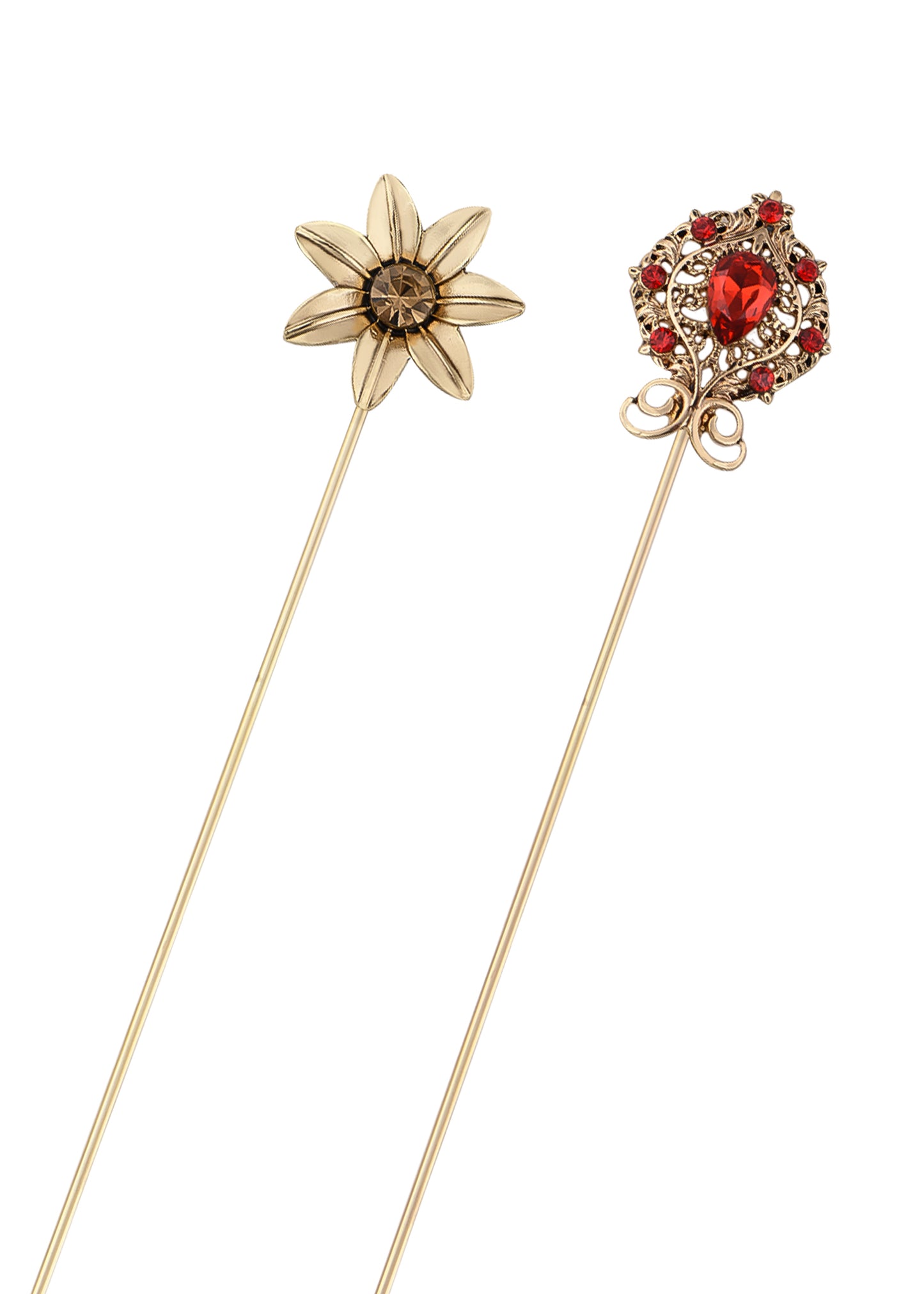 Alilang Vintage Style Hat Pins For Women Long Handle with Flexible Bendable Design Jewelry Accessories