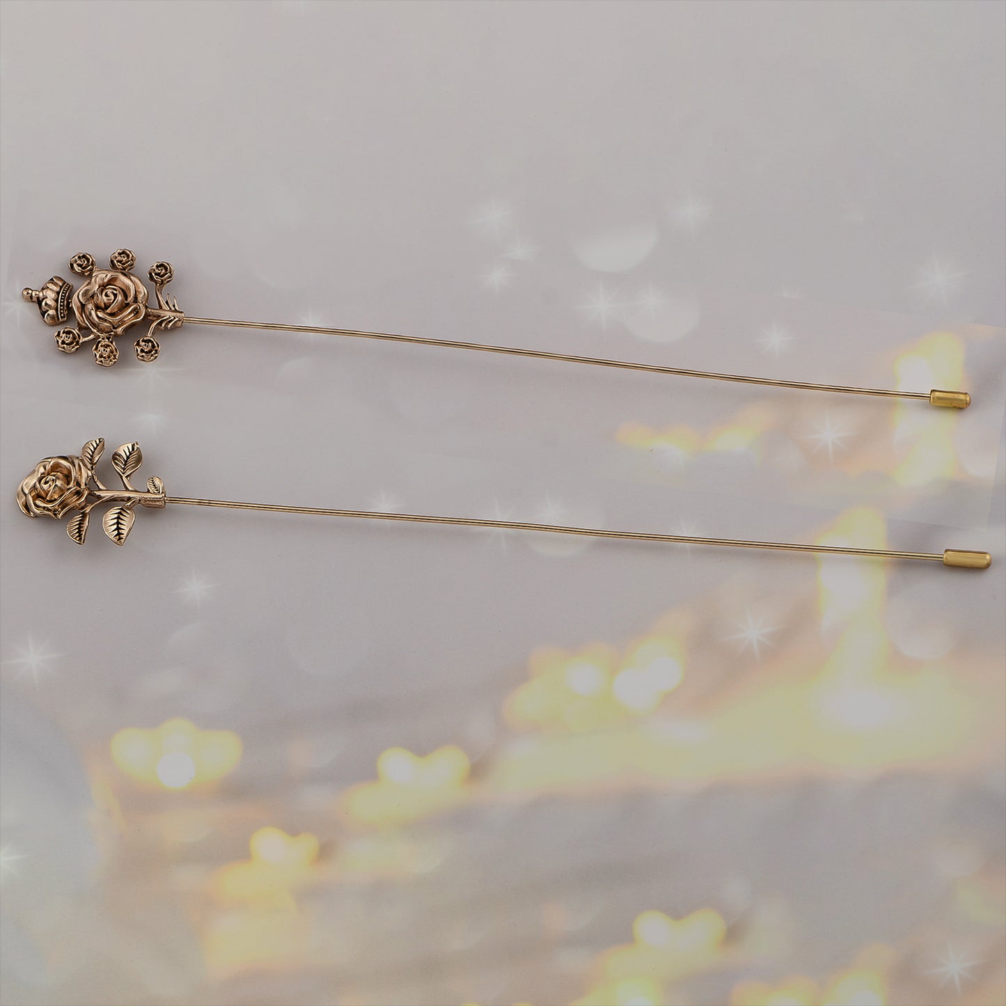 Alilang 2Pcs Classic Hat Pins for Women and Lapel Brooch Set Vintage Style Decorative Stick Pins for Hats Suits Scarves Fitted Hats to Keep Hat in Place