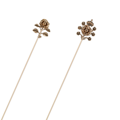 Alilang 2Pcs Classic Hat Pins for Women and Lapel Brooch Set Vintage Style Decorative Stick Pins for Hats Suits Scarves Fitted Hats to Keep Hat in Place