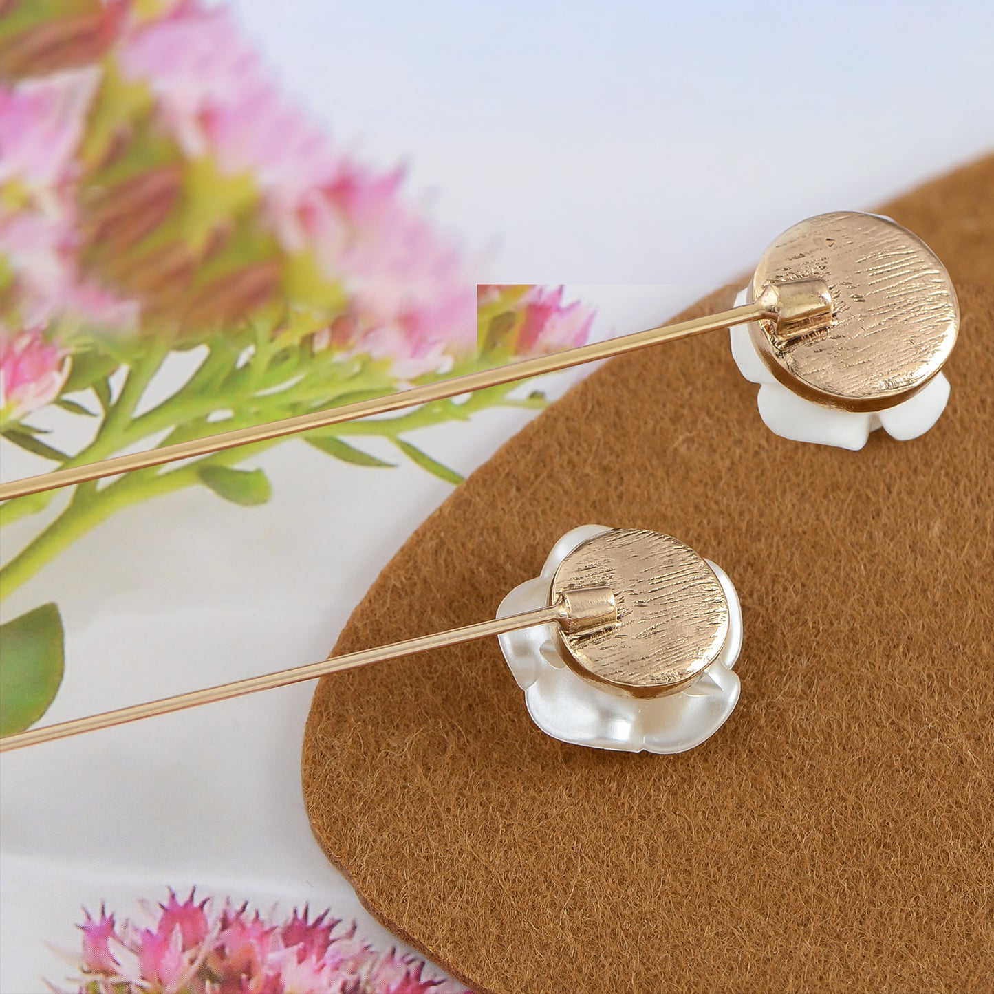 Alilang 2Pcs Classic Hat Pins for Women and Lapel Brooch Set Vintage Style Decorative Stick Pins for Hats Suits Scarves Fitted Hats to Keep Hat in Place