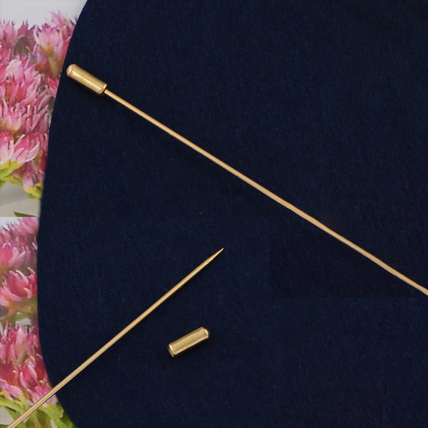 Alilang 2Pcs Classic Hat Pins for Women and Lapel Brooch Set Vintage Style Decorative Stick Pins for Hats Suits Scarves Fitted Hats to Keep Hat in Place