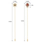Alilang Vintage Style Hat Pins For Women Long Handle with Flexible Bendable Design Jewelry Accessories