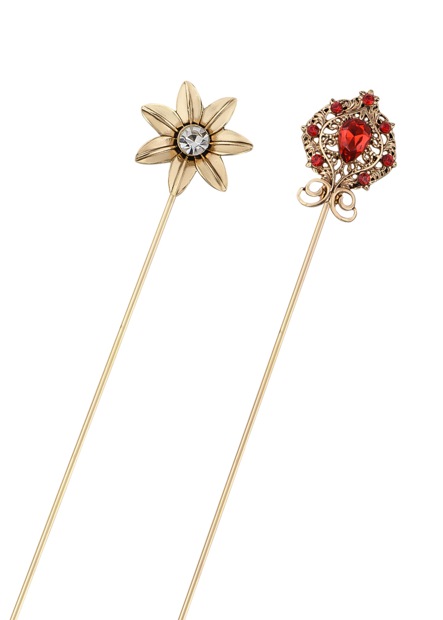 Alilang Vintage Style Hat Pins For Women Long Handle with Flexible Bendable Design Jewelry Accessories