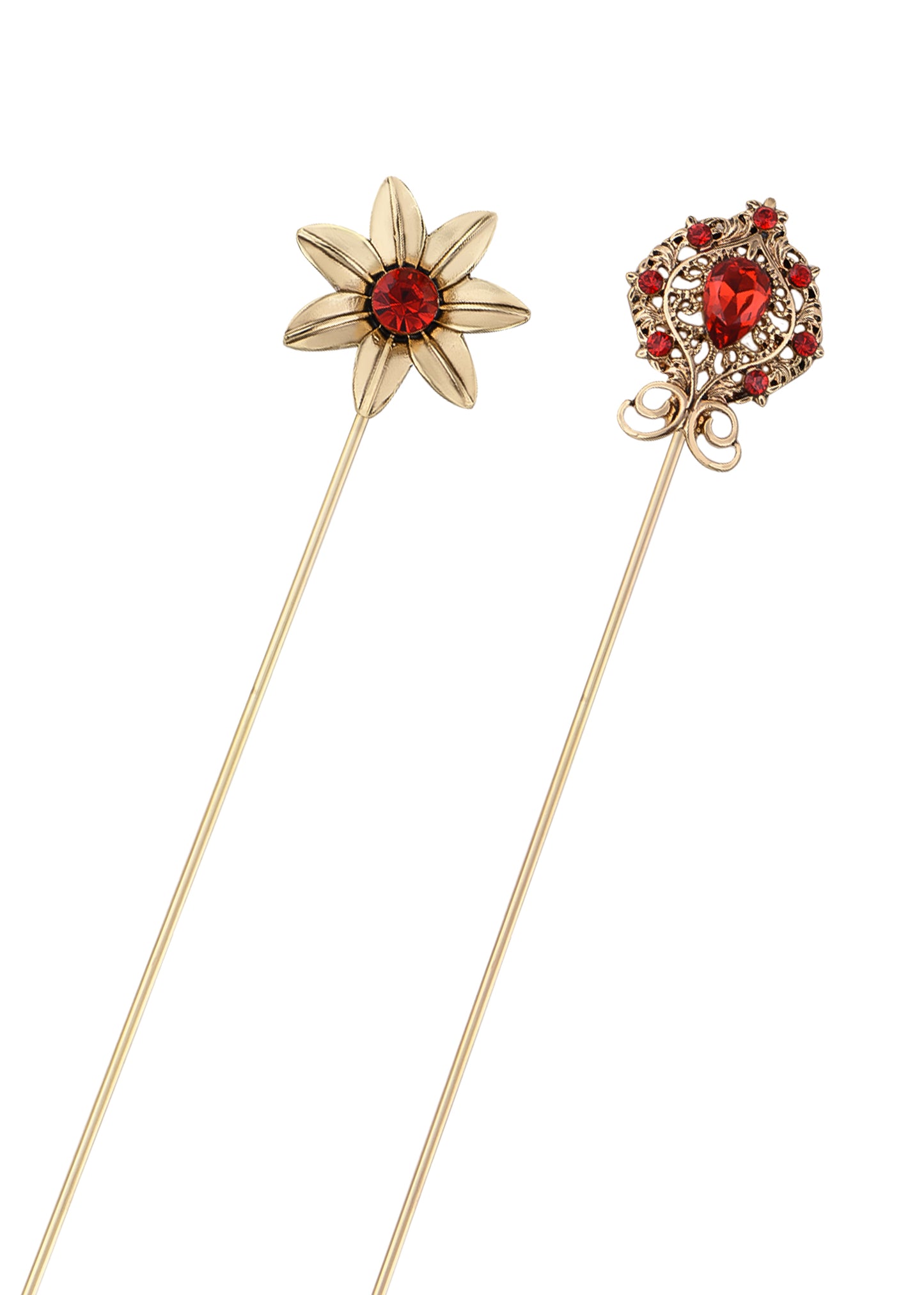 Alilang Vintage Style Hat Pins For Women Long Handle with Flexible Bendable Design Jewelry Accessories