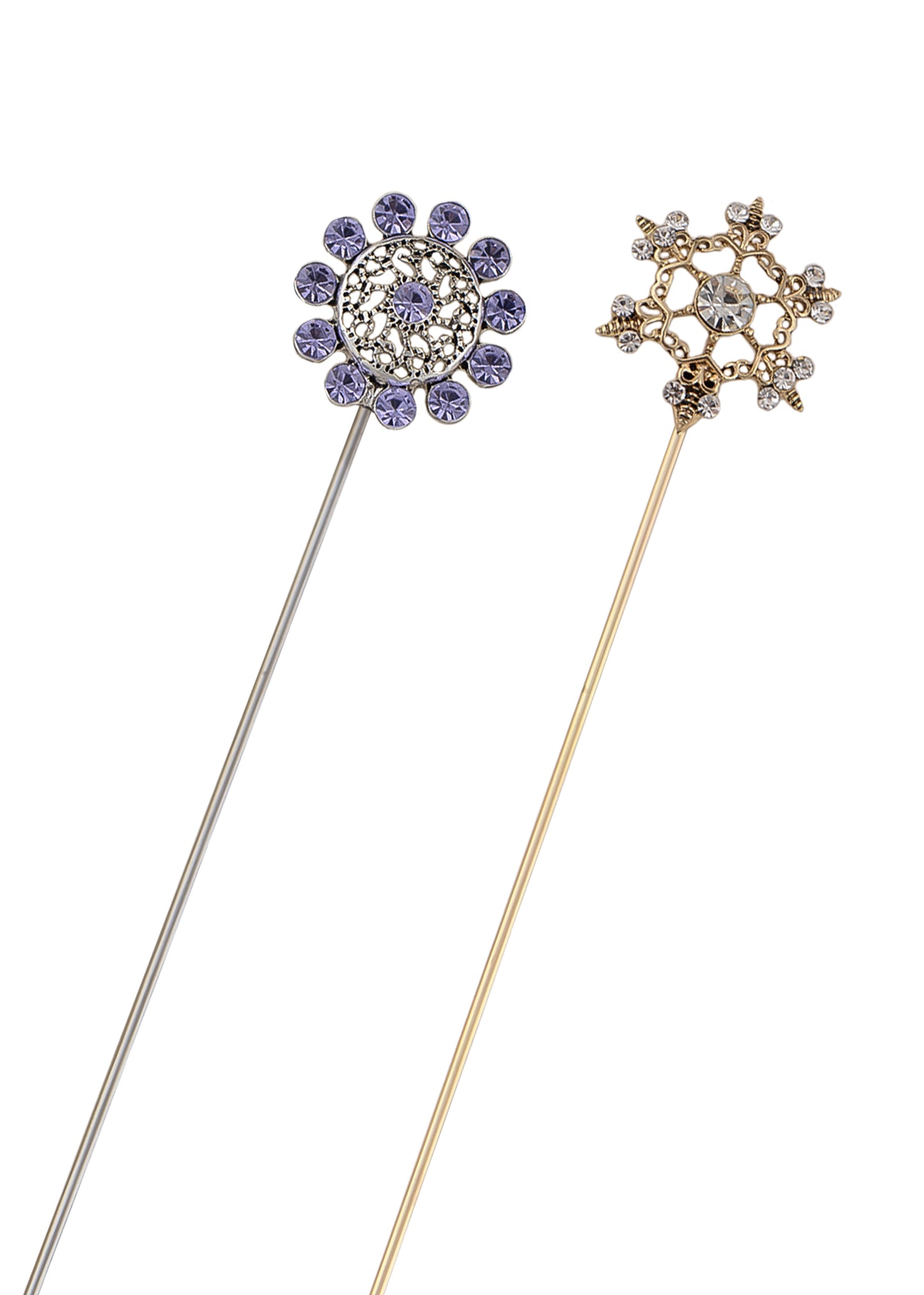 Alilang Vintage Style Hat Pins For Women Long Handle with Flexible Bendable Design Jewelry Accessories