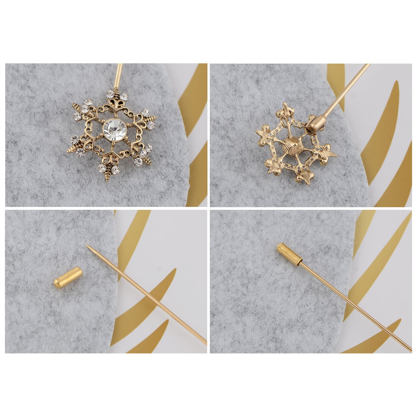 Alilang Vintage Style Hat Pins For Women Long Handle with Flexible Bendable Design Jewelry Accessories