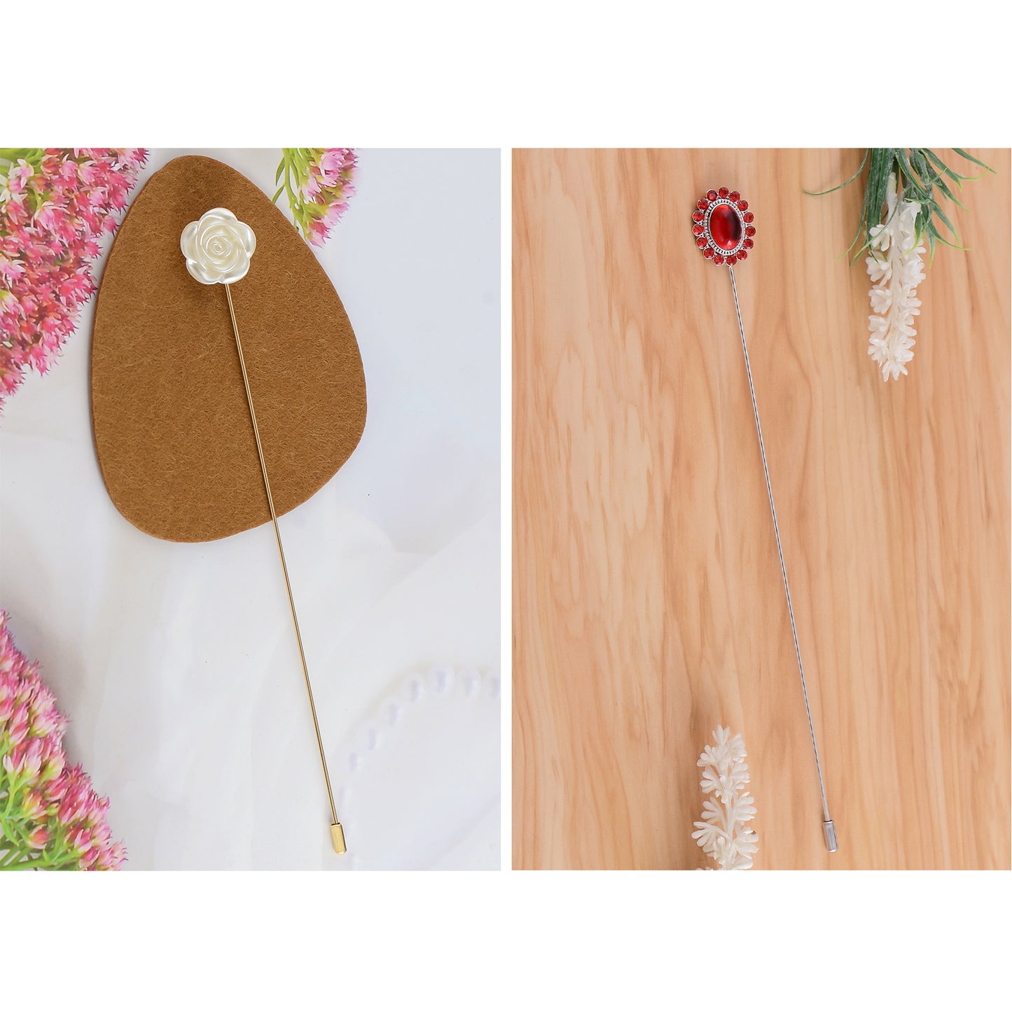 Alilang Vintage Style Hat Pins For Women Long Handle with Flexible Bendable Design Jewelry Accessories