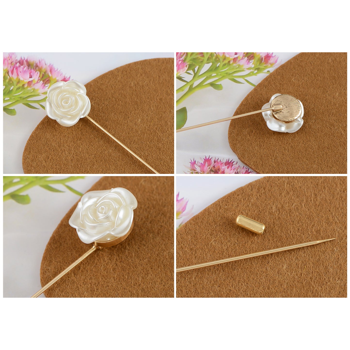 Alilang Vintage Style Hat Pins For Women Long Handle with Flexible Bendable Design Jewelry Accessories