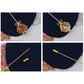 Alilang Vintage Style Hat Pins For Women Long Handle with Flexible Bendable Design Jewelry Accessories