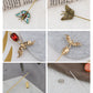 Alilang Vintage Style Hat Pin Set Mixed Charms Including Crescent Moon Star Gemstone Floral Accents