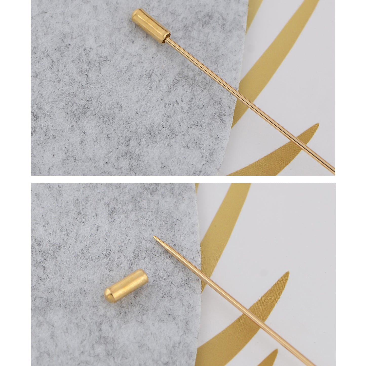 Alilang Floral Hat Pin for Women Gold Tone Stick Pins Featuring Rose Crystal Jewelry for Hat Accessories Lapel Brooch Pins