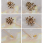 Alilang Floral Hat Pin for Women Gold Tone Stick Pins Featuring Rose Crystal Jewelry for Hat Accessories Lapel Brooch Pins