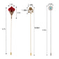 Alilang Floral Hat Pin for Women Gold Tone Stick Pins Featuring Rose Crystal Jewelry for Hat Accessories Lapel Brooch Pins